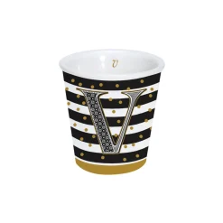 Gobelet à café en porcelaine 100 ml dans une boîte A LETTER FOR YOU «V»