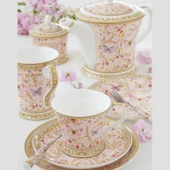 Laitière et sucrier en Bone China MAJECTIC BUTTERFLIES