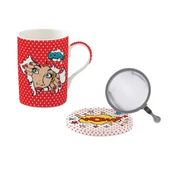 Mug avec sous-verre et infuseur, 350 mlPOP ART