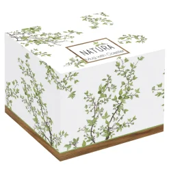 Mug en porcelaine de 350 ml avec couvercle en acacia NATURA