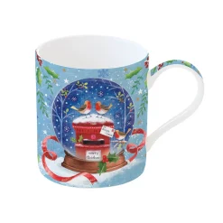 Mug en porcelaine With Love At CHRISTMAS ROBINS