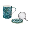 Mug et sous-verre en porcelaine avec infuseur 350 ml Atmosphere JUNGLE
