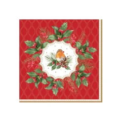 Paquet de 20 serviettes CHRISTMAS BERRIES