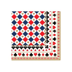 Paquet de 20 serviettes en papier 33×33 CASINO ROYALE