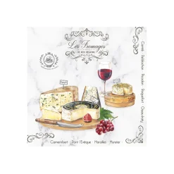 Paquet de 20 serviettes LES FROMAGES