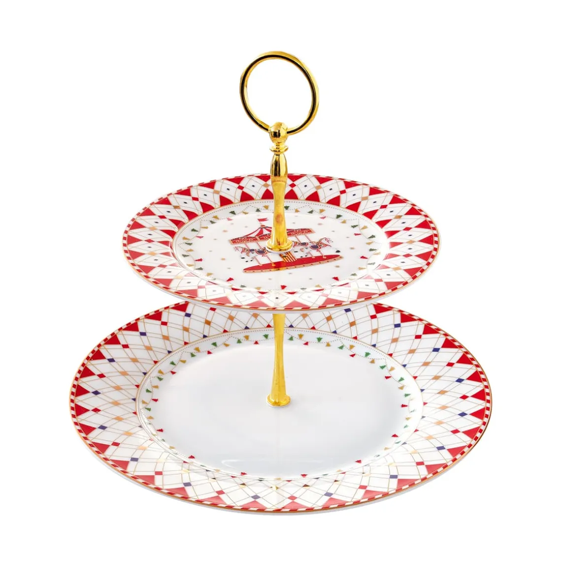 Plat à gâteau à deux étages CHRISTMAS WONDERLAND