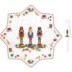 Plat à gâteau avec spatule Vintage NUTCRACKER