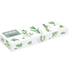 Plateau apéritif 37×10 cm avec 3 bols en porcelaine Ø 10 cm HERBARIUM