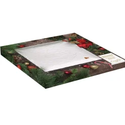 Plateau de service carré HOLLY & BERRIES WHITE