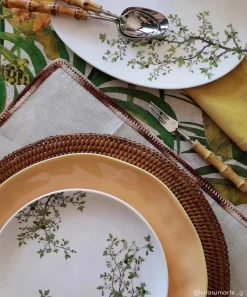 Plateau de service en porcelaine, dimensions 36×25 cm NATURA