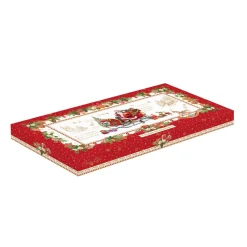 Plateau de service en porcelaine de 40×18 cm CHRISTMAS MEMORIES