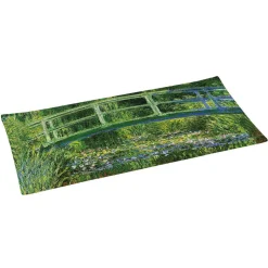 Plateau en verre de qualité supérieure, dimensions 36×17 cm WATER LILIES AND THE JAPANESE BRIDGE