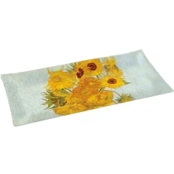 Plateau en verre de qualité supérieure, dimensions 36×17 cm Vase With Twelve SunFLOWERS
