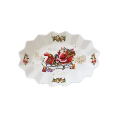 Plateau ovale en porcelaine de 25×17 cm CHRISTMAS MEMORIES