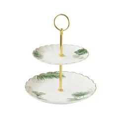 Présentoir à gâteau à deux étages Ø 16/21 cm EXOTIQUE