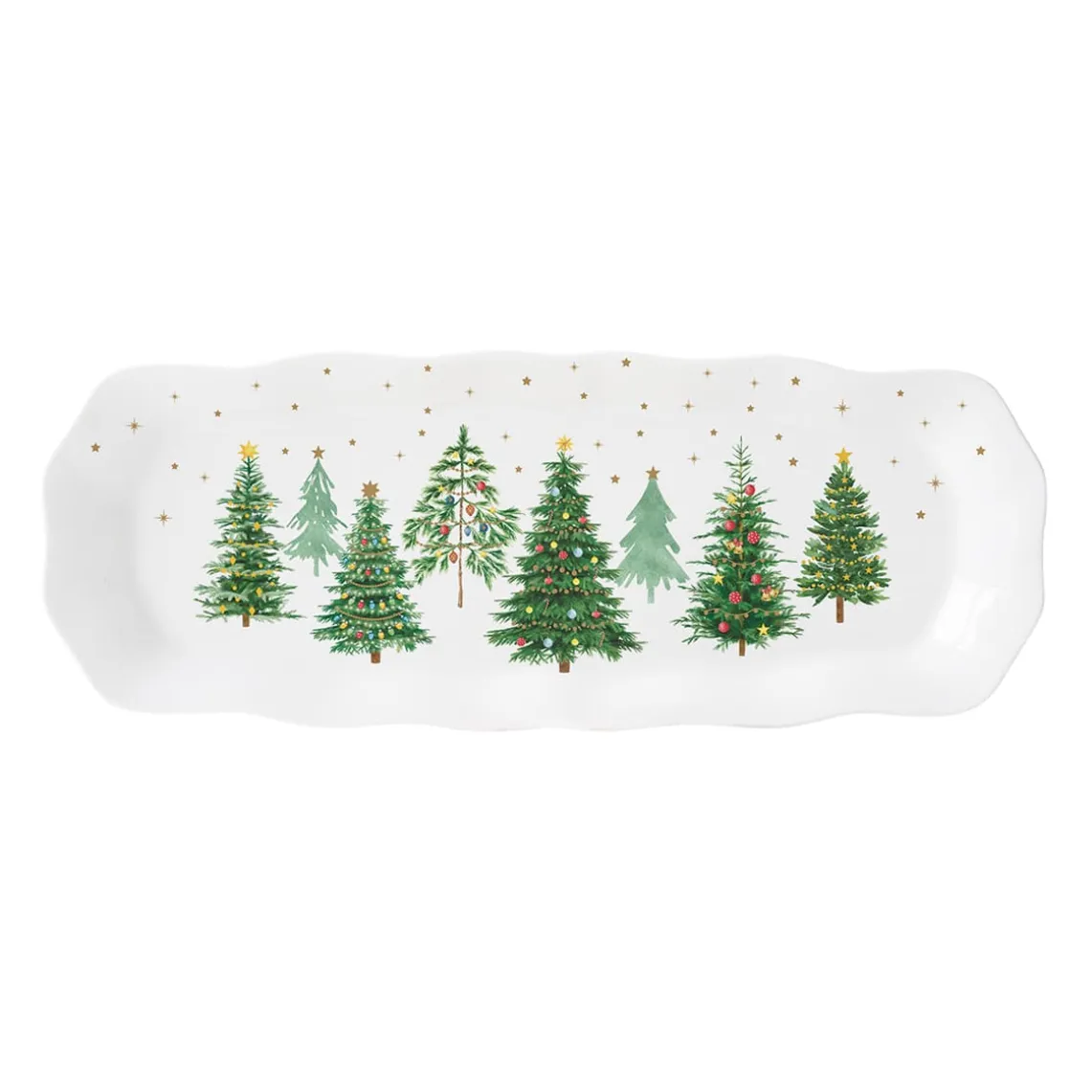 Service de plateau rectangulaire FESTIVE TREES