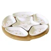 Set apéritif Ø 25 cm avec 6 bols en porcelaine et base en bambouCHRISTMAS LIGHTs