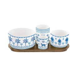 Set apéritif 4 bols bleus EXOTIC VIBES