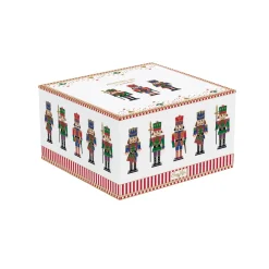 Set apéritif avec 3 bols en porcelaine et support en bambou NUTCRACKER
