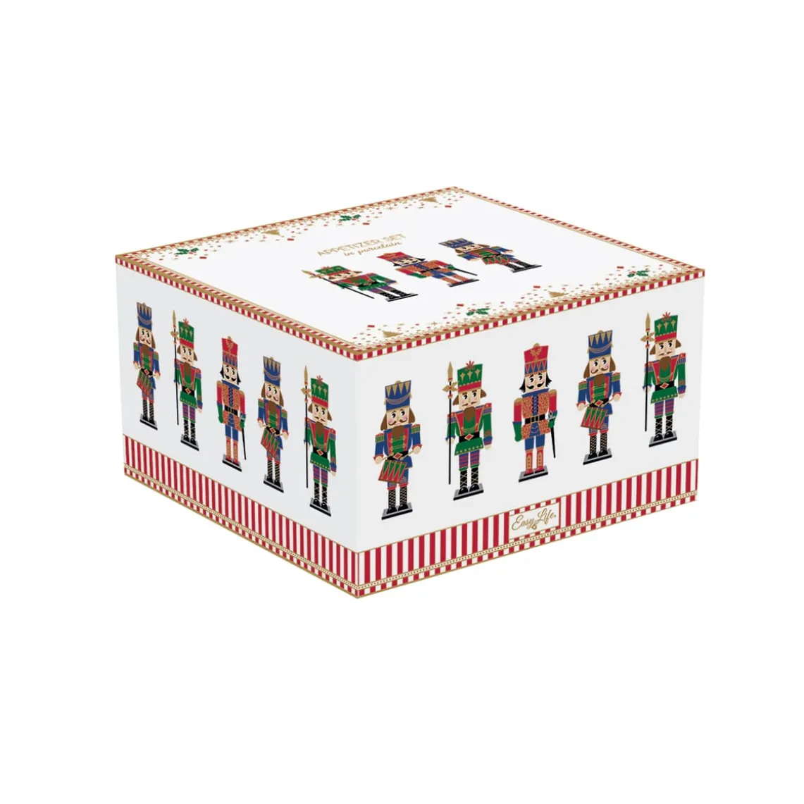 Set apéritif avec 3 bols en porcelaine et support en bambou NUTCRACKER