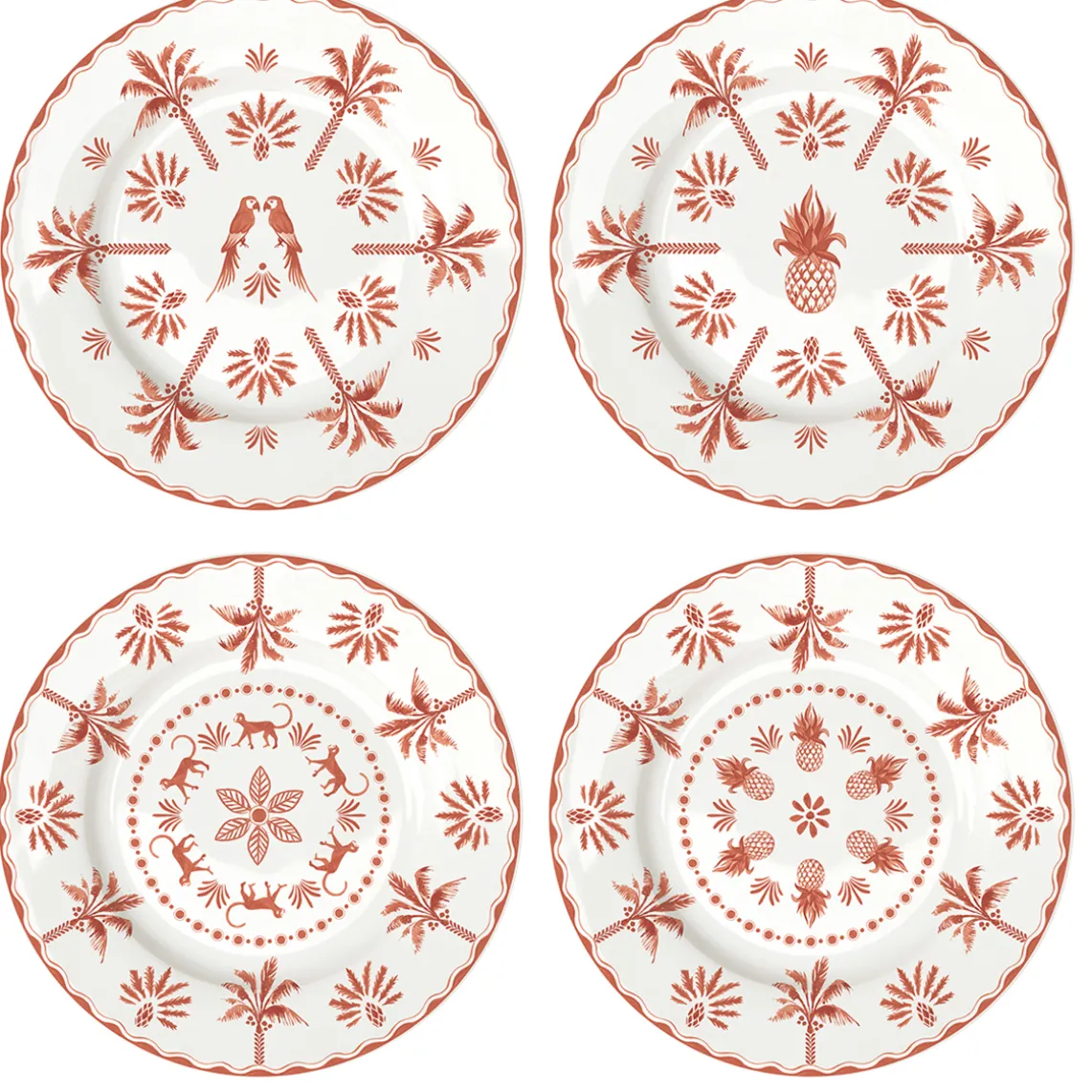 Set de 4 assiettes à dessert EXOTIC VIBES