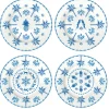 Set de 4 assiettes à dessert bleues EXOTIC VIBES