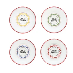 Set de 4 assiettes à pasta PASTA & PIZZA LOVERS