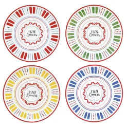 Set de 4 assiettes à pizza PASTA & PIZZA LOVERS