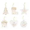 Set de 6 décorations en porcelaine pour sapin de Noël CHRISTMAS LIGHTs