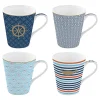 Set de 4 mugs en porcelaine de 300 ml BORD DE MER