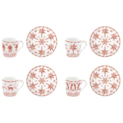 Set de 4 tasses à café avec soucoupes EXOTIC VIBES