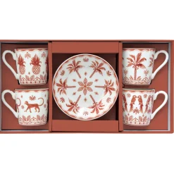 Set de 4 tasses à café avec soucoupes EXOTIC VIBES