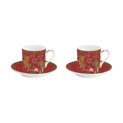 Set de 2 tasses à café avec soucoupes BENGALA