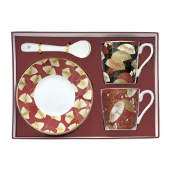 Set de 2 tasses à café avec soucoupes KIMONO