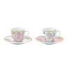 Set de 2 tasses à café avec soucoupe 80 ml GARDEN JOY