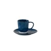 Set de 6 tasses à café de 120 ml avec soucoupes en porcelaine INTERIORS BLUE