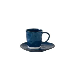 Set de 6 tasses à café de 120 ml avec soucoupes en porcelaine INTERIORS BLUE