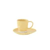 Set de 6 tasses à café de 120 ml avec soucoupes en porcelaine INTERIORS YELLOW