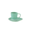 Set de 6 tasses à café de 120 ml avec soucoupes en porcelaine INTERIORS AQUA