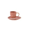 Set de 6 tasses à café de 120 ml avec soucoupes en porcelaine INTERIORS BRICK