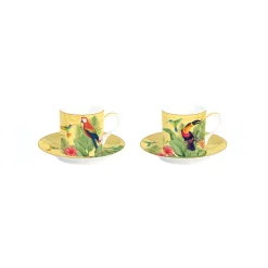 Set de 2 tasses à café et soucoupe EXOTIC PARADISE