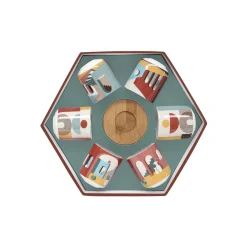 Set de 6 tasses à espresso de 110 ml avec soucoupes ILLUSION