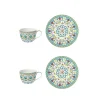 Set de 2 tasses avec soucoupes MEDITERRANEO BLUE