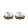 Set de 2 tasses avec soucoupes SAKURA