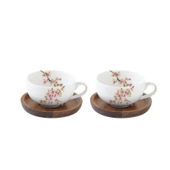 Set de 2 tasses avec soucoupes SAKURA