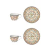 Set de 2 tasses avec soucoupes MEDITERRANEO ORANGE