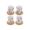 Set de 4 verres à café avec soucoupes CHRISTMAS FRIENDS