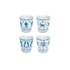 Set de 4 verres à café bleus EXOTIC VIBES