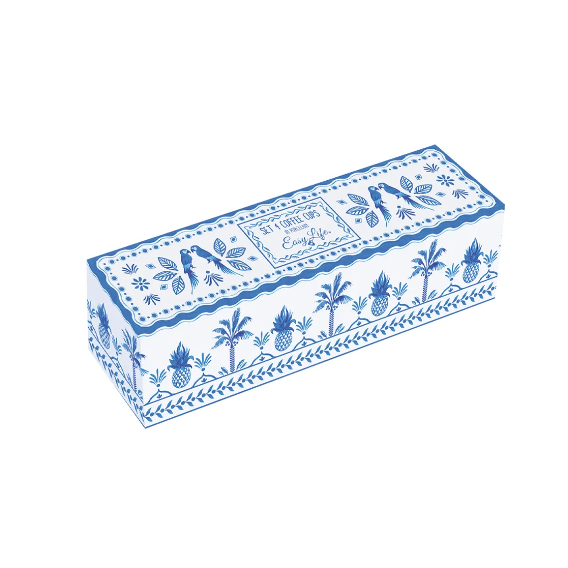 Set de 4 verres à café bleus EXOTIC VIBES
