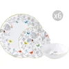 Set de vaisselle 18 pcs FLEURS ET PAPILLONS